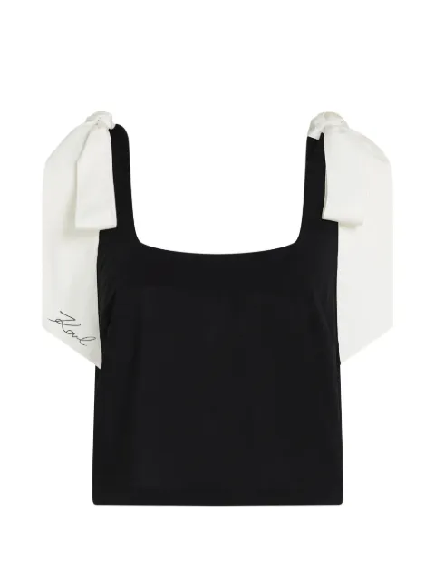 Karl Lagerfeld bow sheer beach top