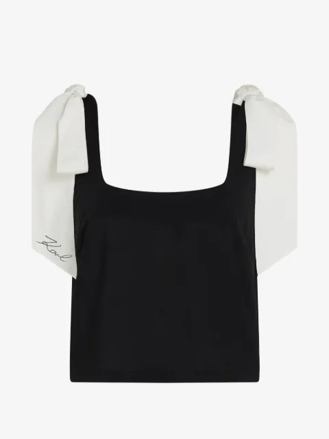 Karl Lagerfeld signature bow beach top