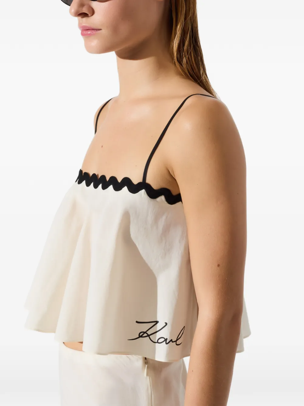 Karl Lagerfeld Cropped top Beige