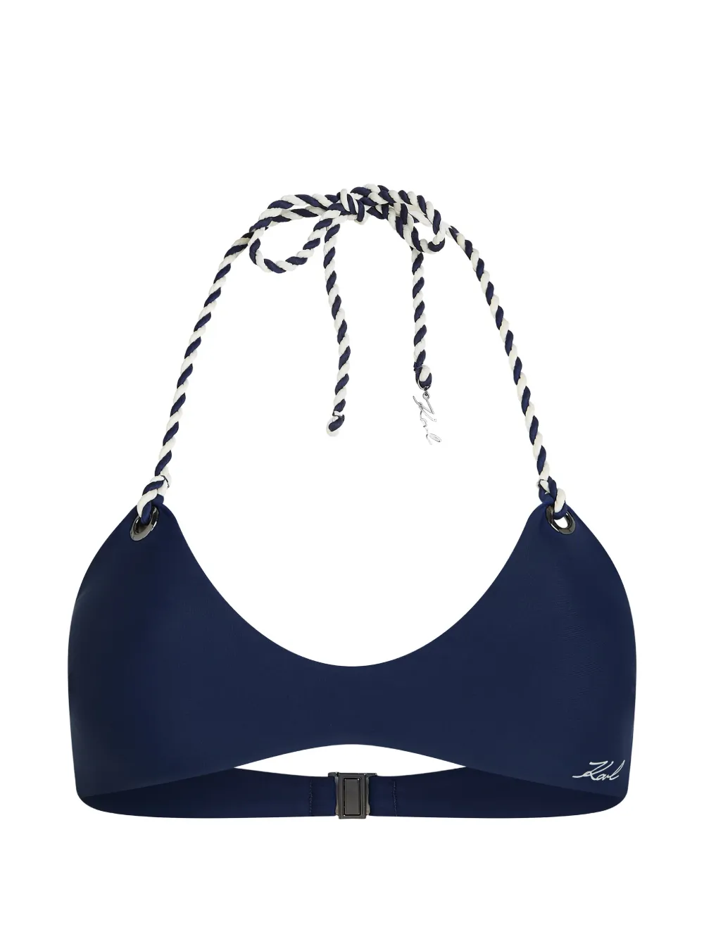 Karl Lagerfeld Top bikini Signature - Blu