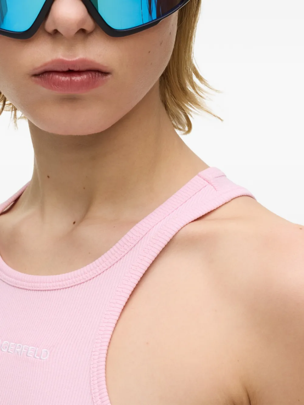 Ribbed Logo Midi Dress