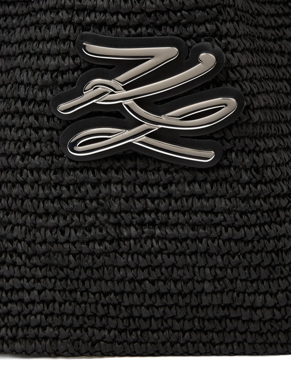 Karl Lagerfeld K Autograph gehaakte shopper met patch Zwart