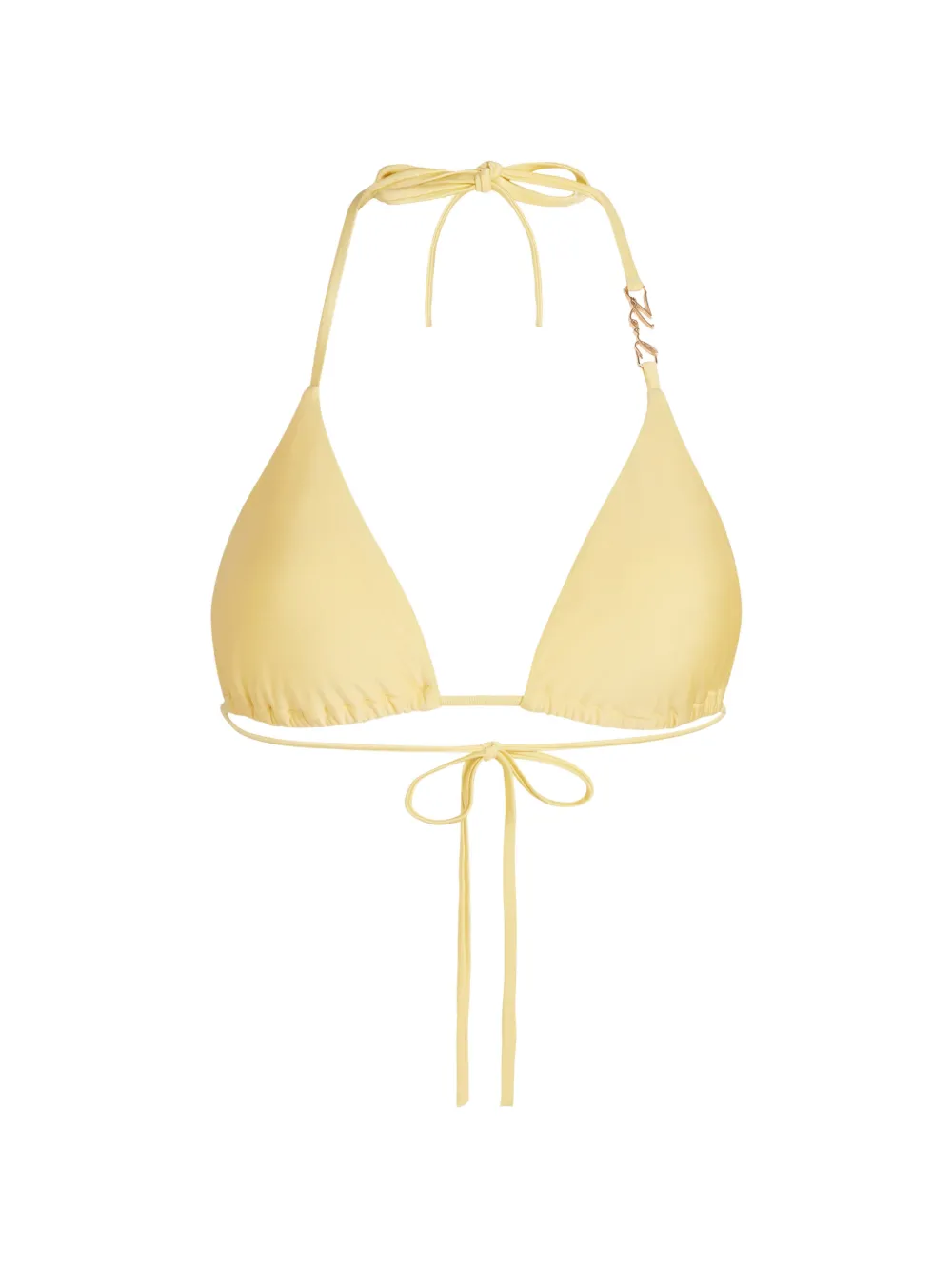 Karl Lagerfeld Top bikini Signature a triangolo - Giallo