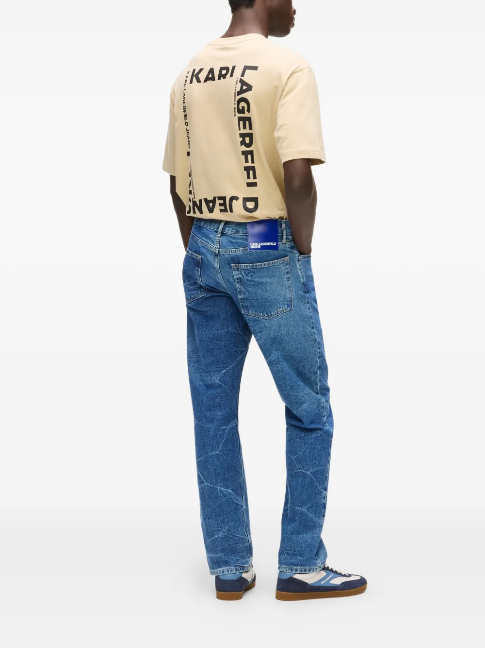 Karl Lagerfeld Jeans met vijf zakken Blauw