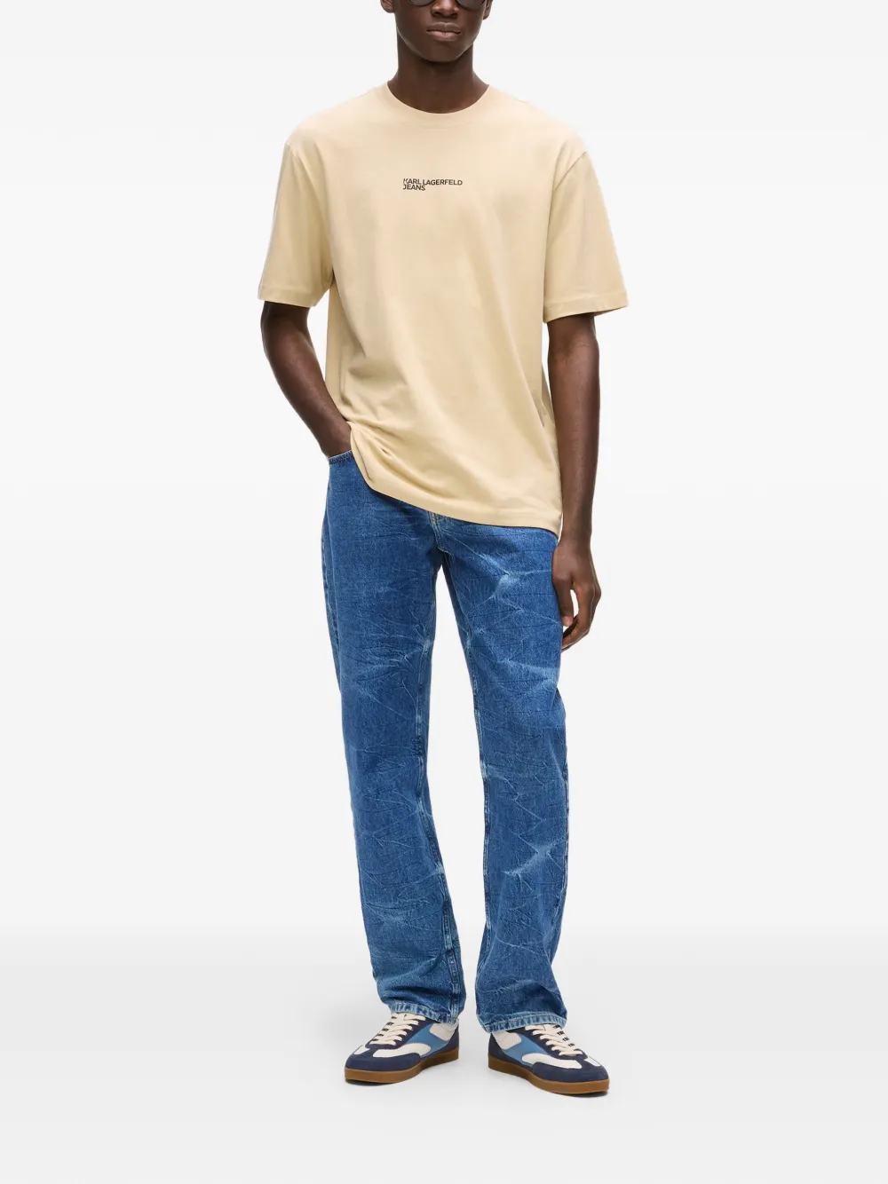 Karl Lagerfeld Jeans met vijf zakken Blauw