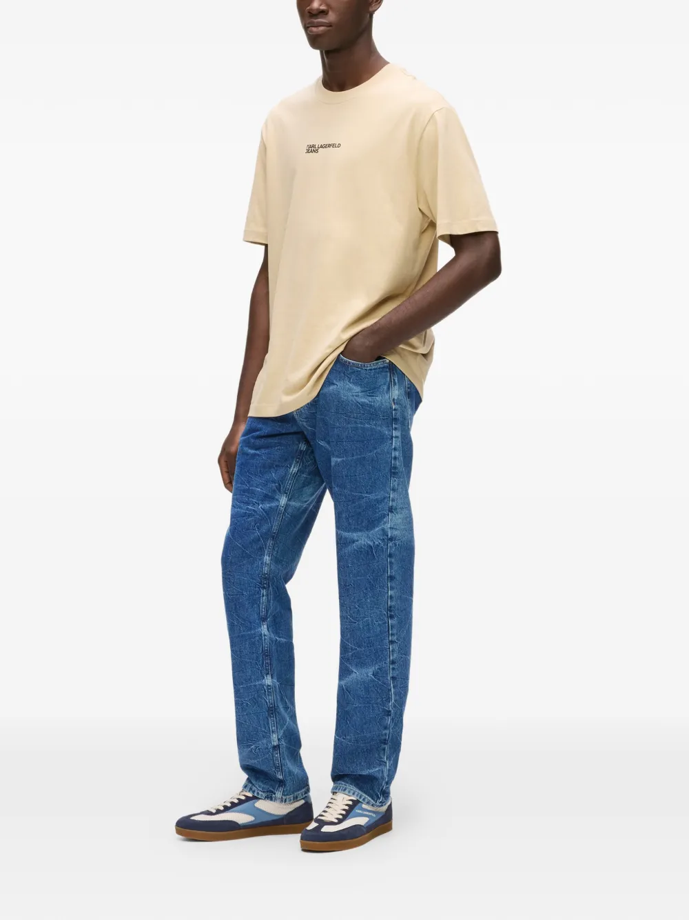 Karl Lagerfeld Jeans met vijf zakken Blauw