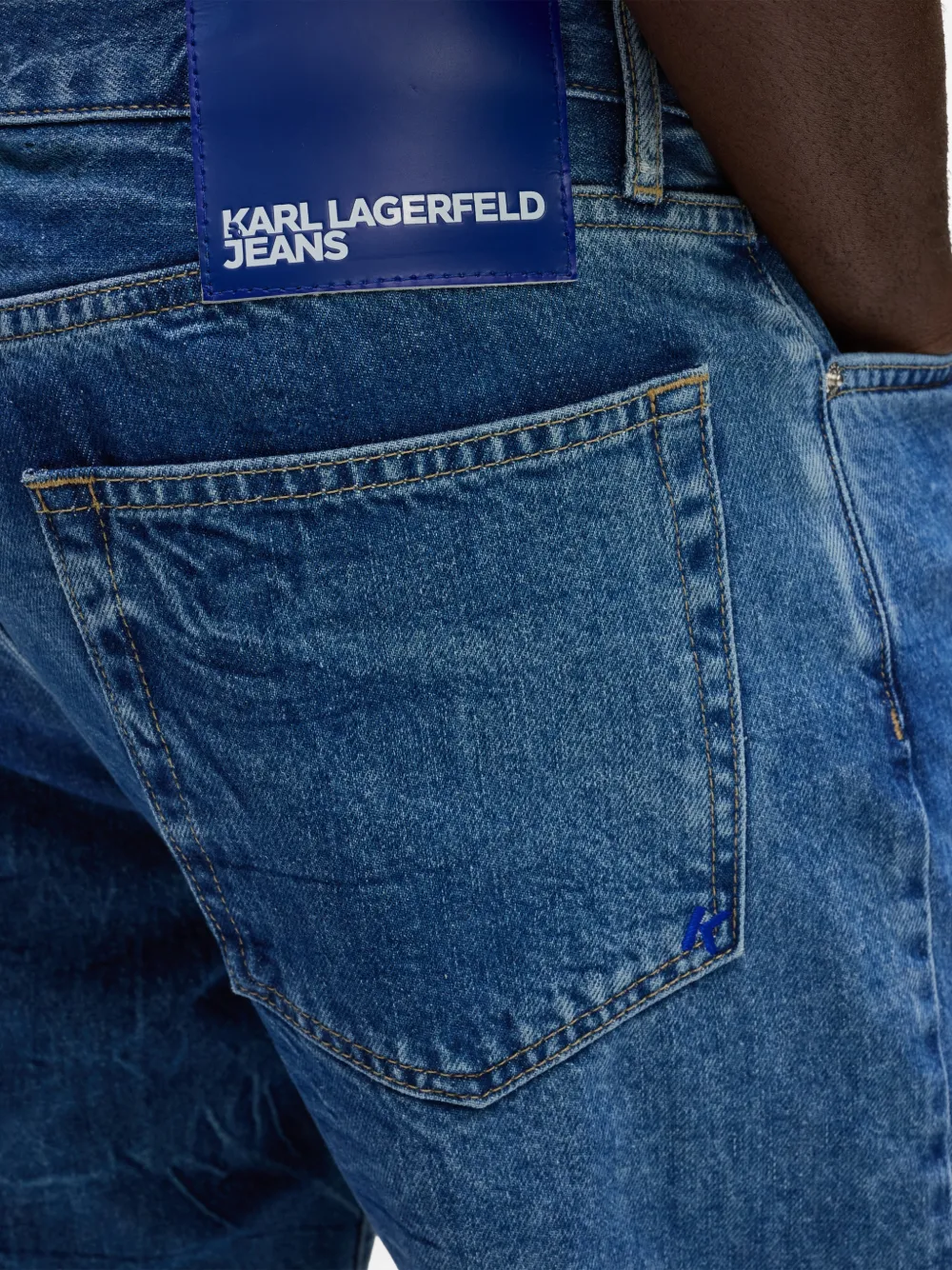 Karl Lagerfeld Jeans met vijf zakken Blauw