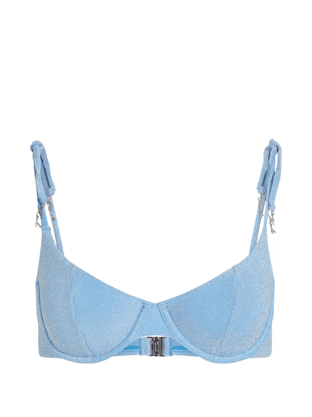 Karl Lagerfeld Top bikini Signature - Blu