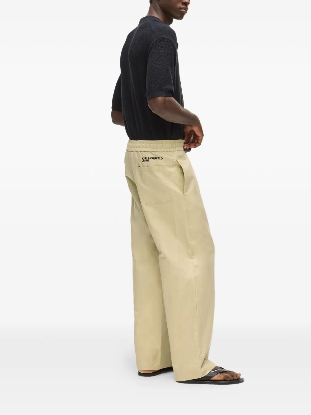 Karl Lagerfeld Jeans Broek met trekkoord Beige