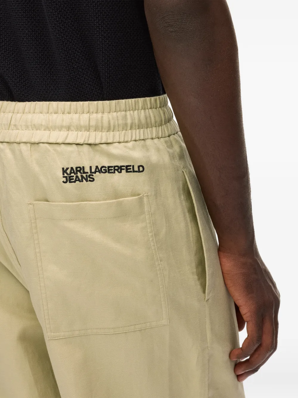 Karl Lagerfeld Jeans Broek met trekkoord Beige
