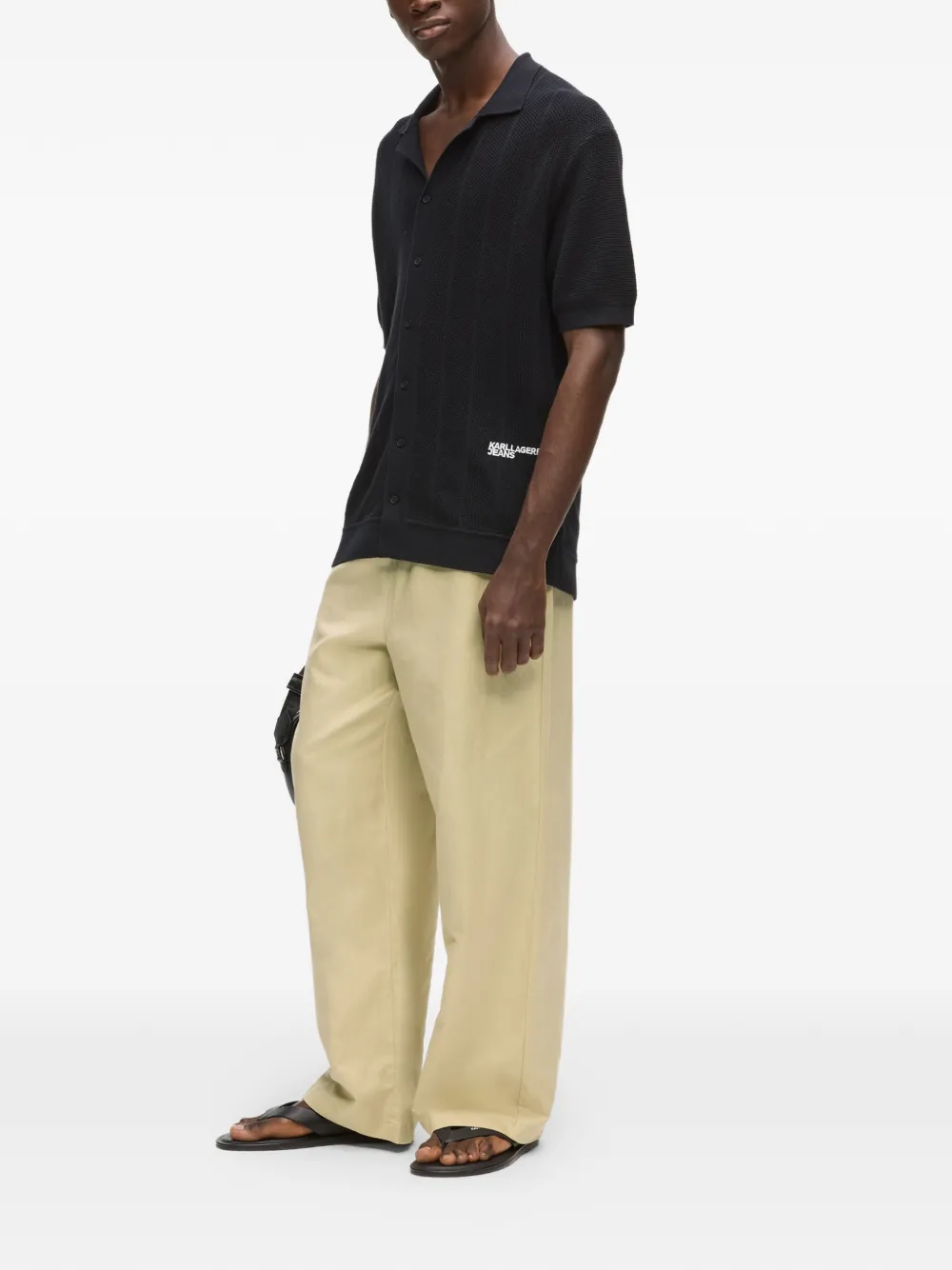 Karl Lagerfeld Jeans Broek met trekkoord Beige