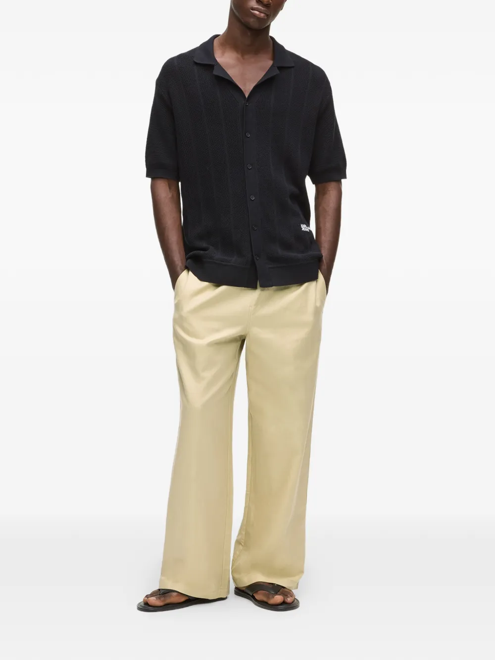 Karl Lagerfeld Jeans Broek met trekkoord Beige