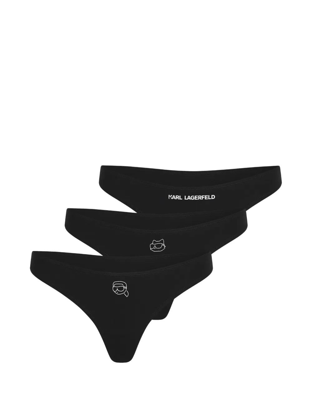 Karl Lagerfeld Perizoma Ikon (3 pezzi) - Nero