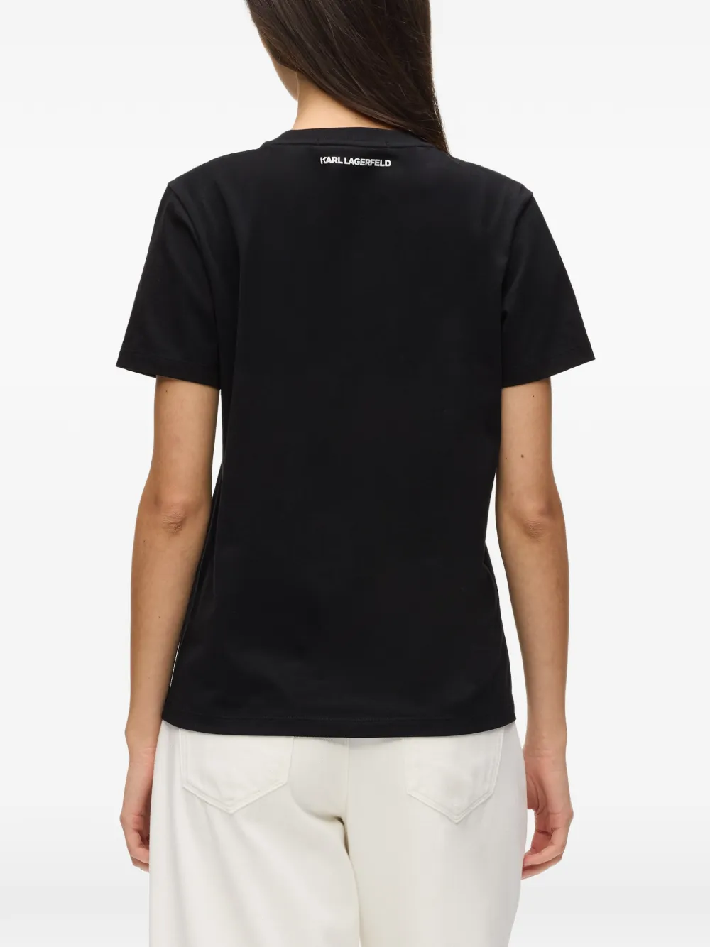 Karl Lagerfeld T-shirt met grafische print Zwart