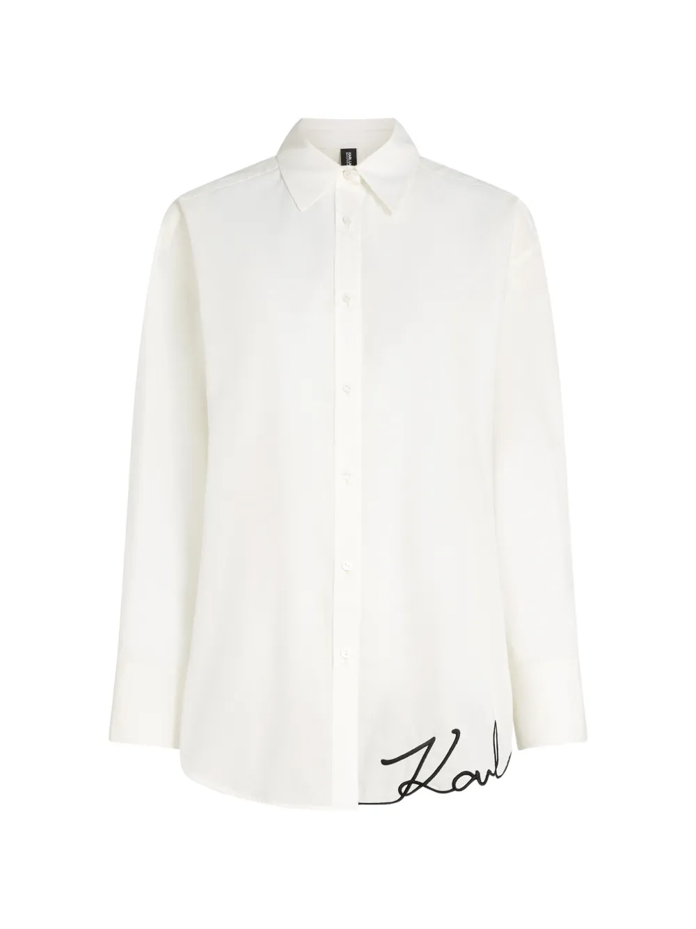 Karl Lagerfeld Camicia oversize semi trasparente - Bianco