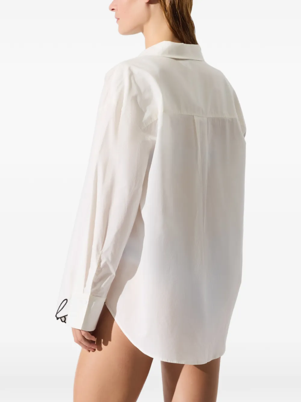 Karl Lagerfeld Oversized doorzichtige blouse Wit
