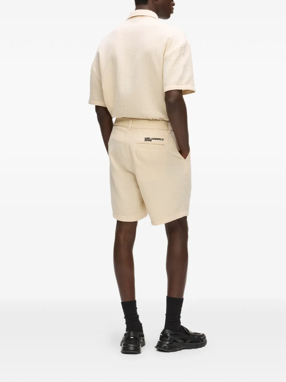 Karl Lagerfeld Jeans Gekreukte shorts Beige