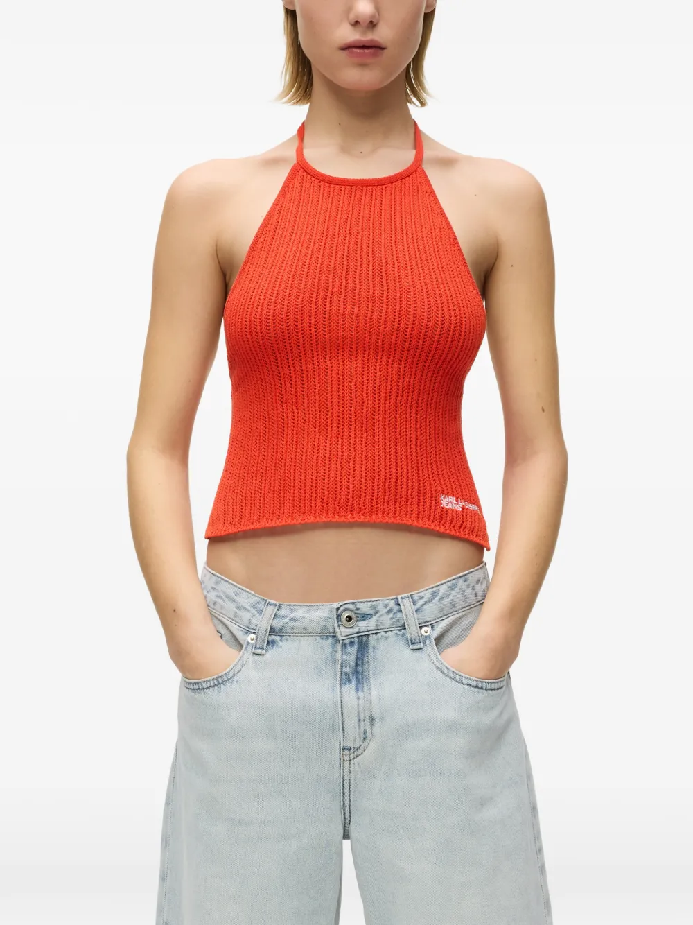 Karl Lagerfeld Jeans Mouwloze top Oranje