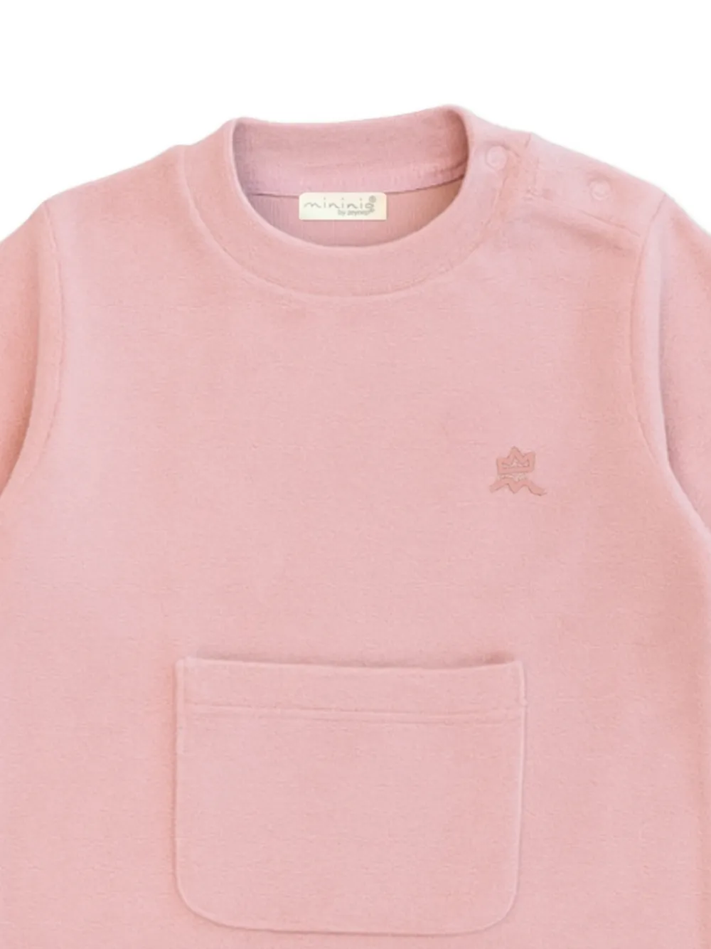  Mininio Pocket-detail Romper - Pink 