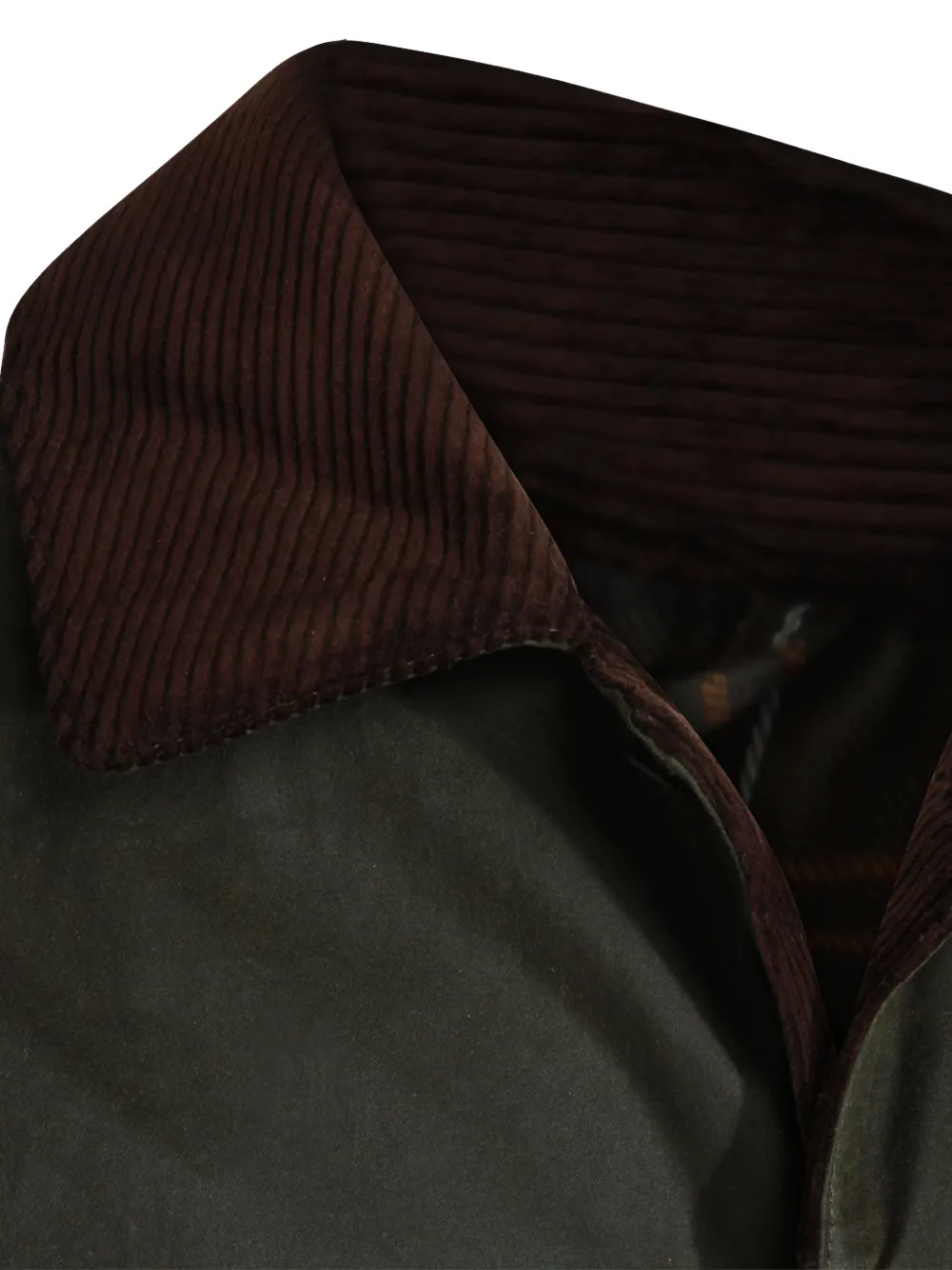 Baracuta X Barbour Corduroy-collar Coat In Green