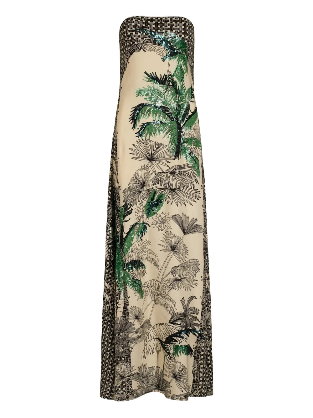 Johanna Ortiz Simbologia Floral Sequin Maxi Dress In Multi