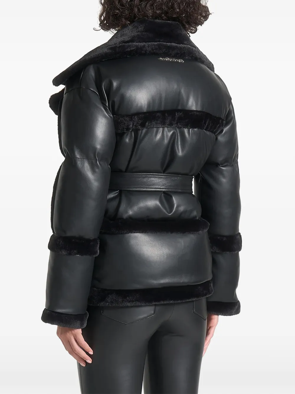 Manière De Voir Blair belt-detail biker jacket Zwart