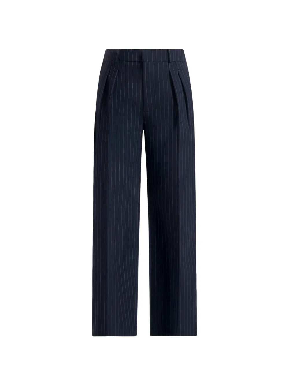 Manière De Voir Julie pinstripe-print pleated tailored trousers - Blu