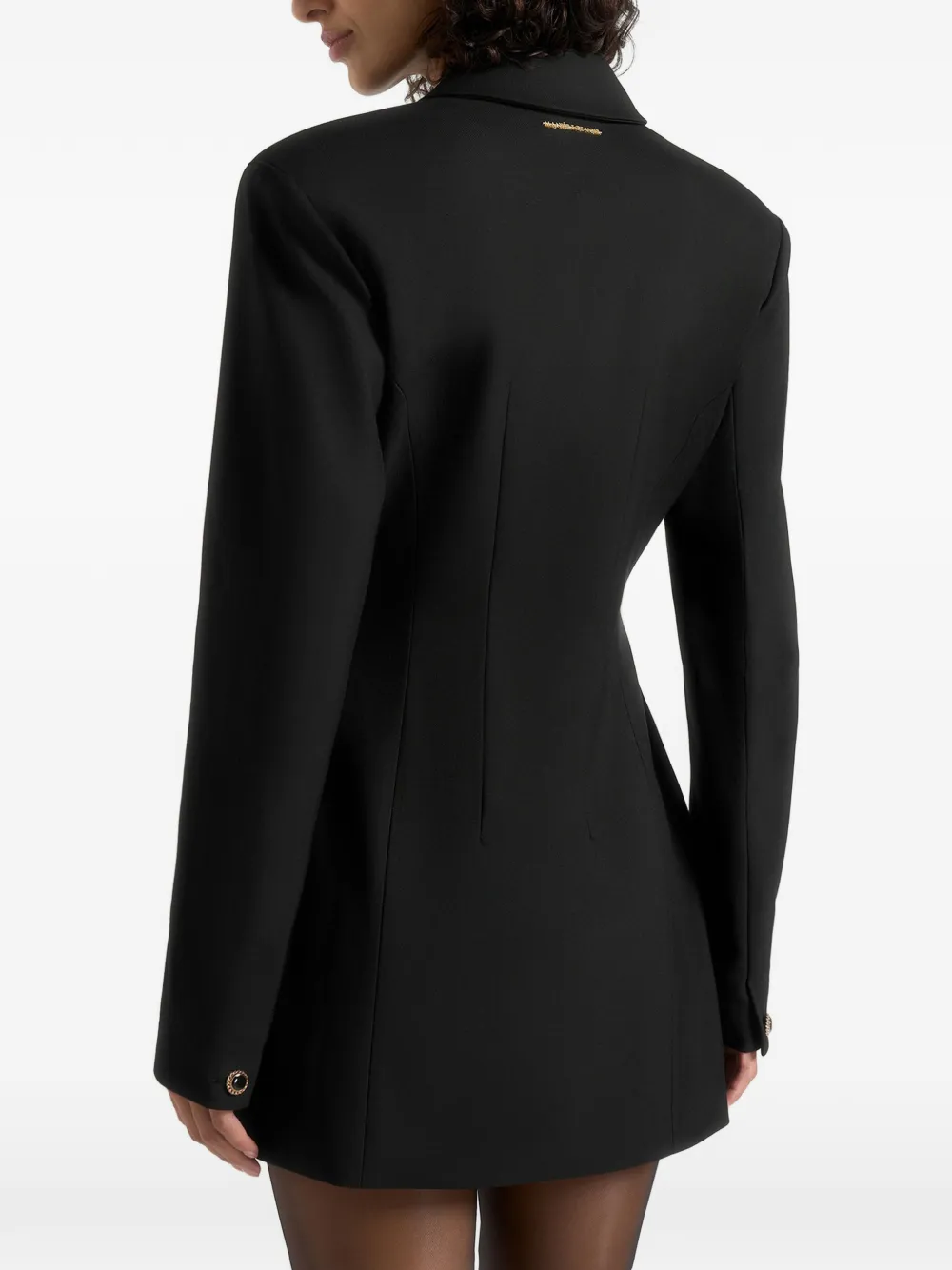 Manière De Voir Amélie button blazer mini dress Zwart