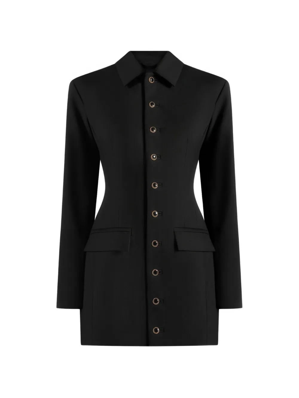 Manière De Voir Amélie button blazer mini dress - Nero
