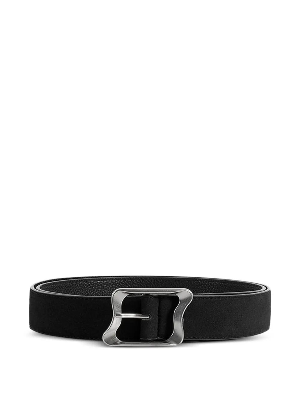 Manière De Voir Eleanor sculpted-buckle leather belt - Nero