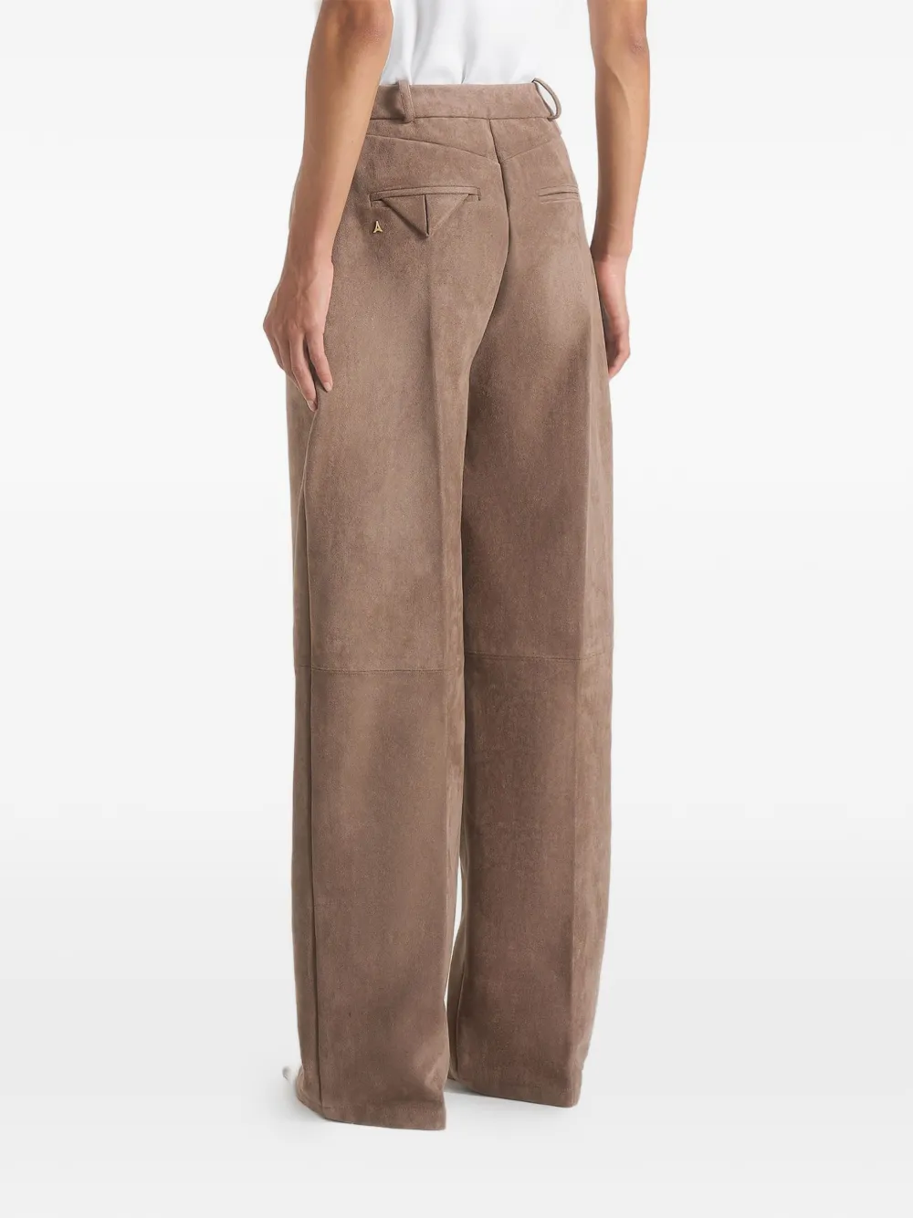 Manière De Voir Solène eiffel-detail trousers Bruin