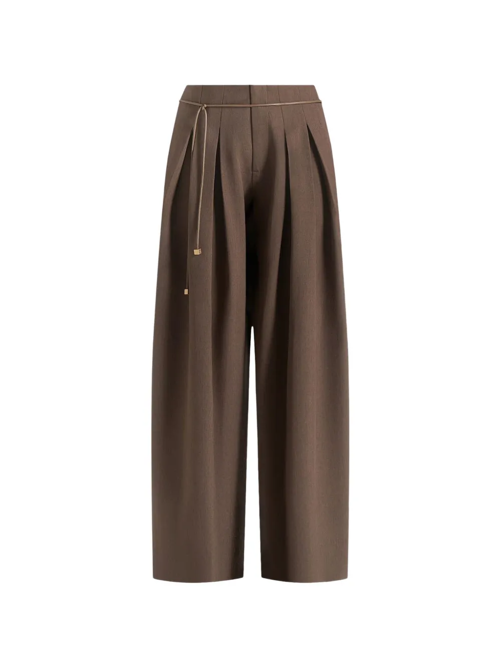 Manière De Voir Flora pleated belted trousers - Marrone