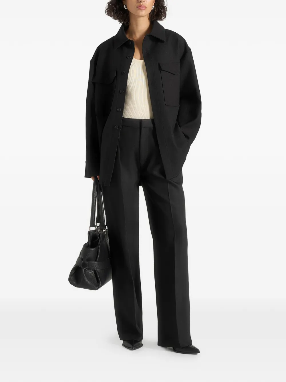 Manière De Voir Joy front-pockets shirt - Zwart