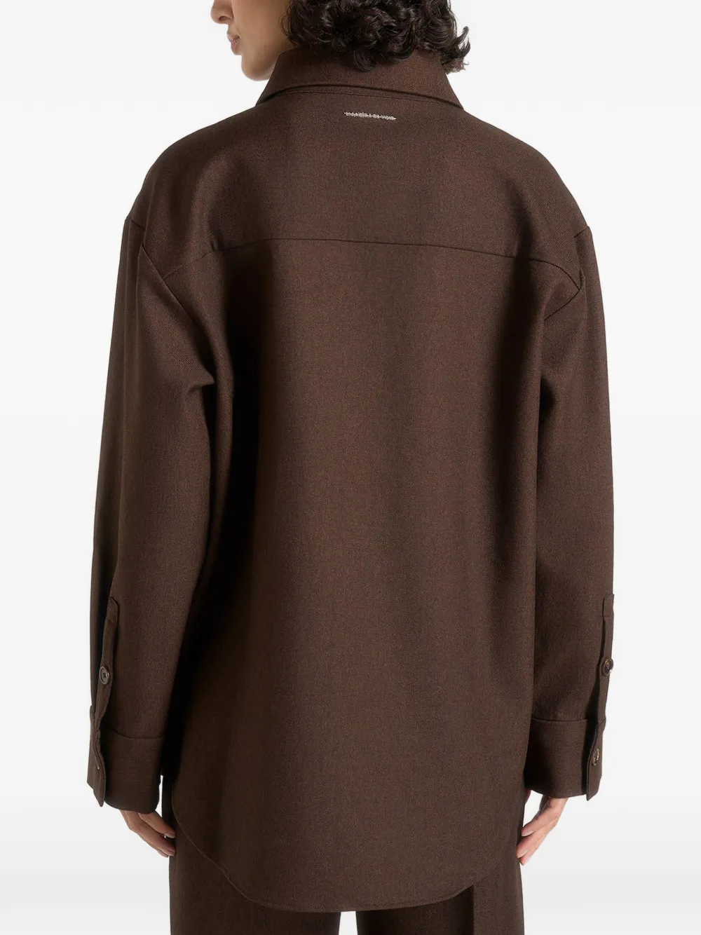 Manière De Voir Joy getailleerde oversized blouse Bruin