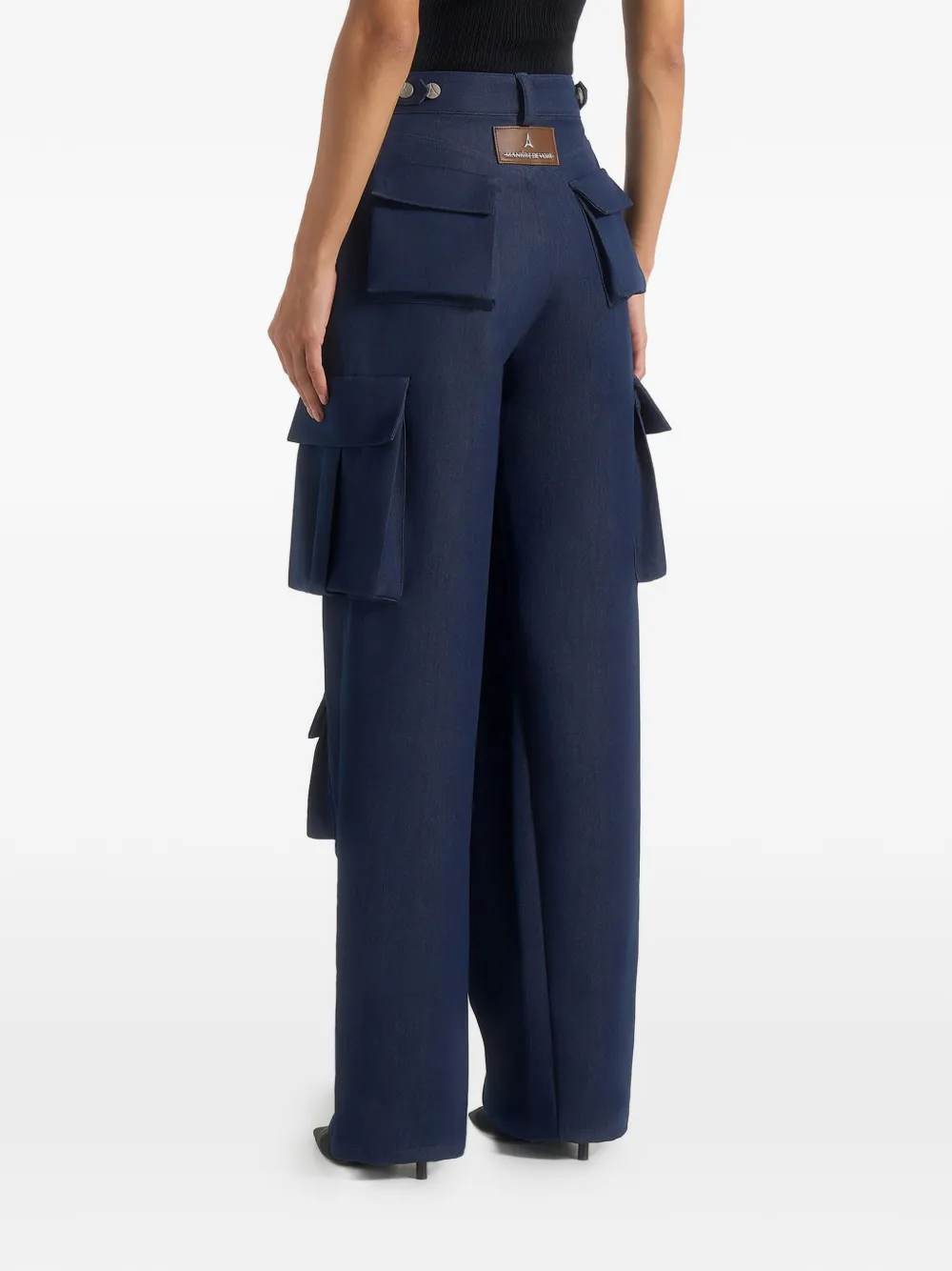 Manière De Voir Emilie high-waist cargo broek Blauw