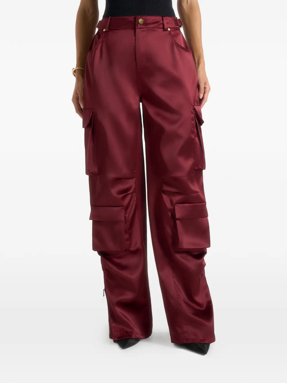 Manière De Voir Emilie Flap-pocket Trousers In Pink