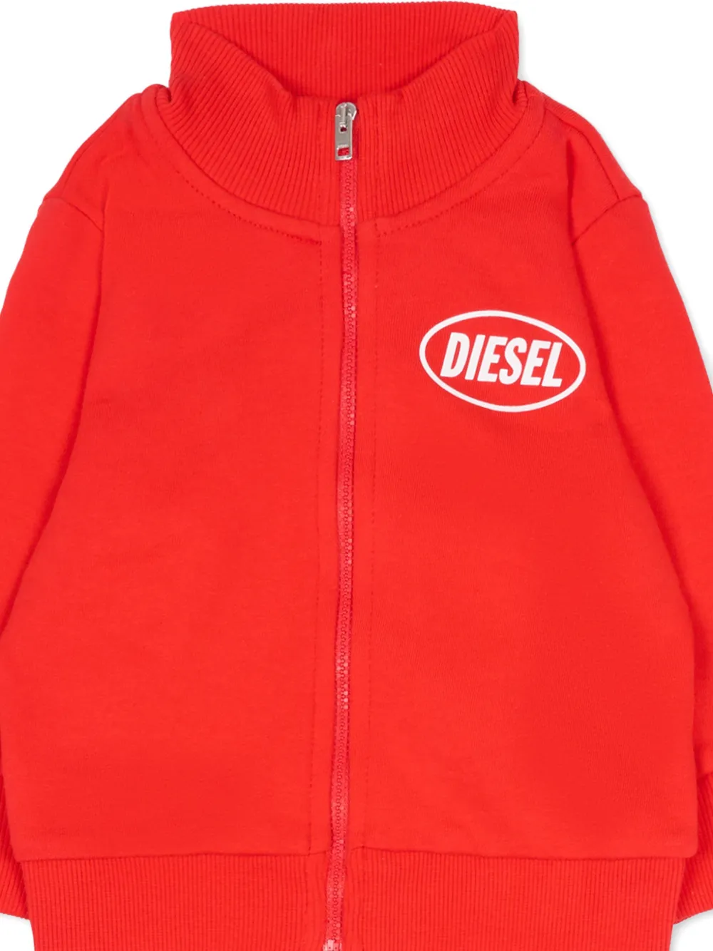 Diesel Kids logo-embroider tracksuit Rood