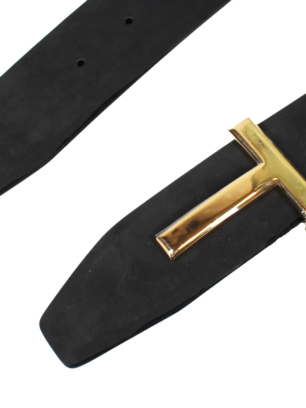 TOM FORD T-buckle leather belt - Zwart