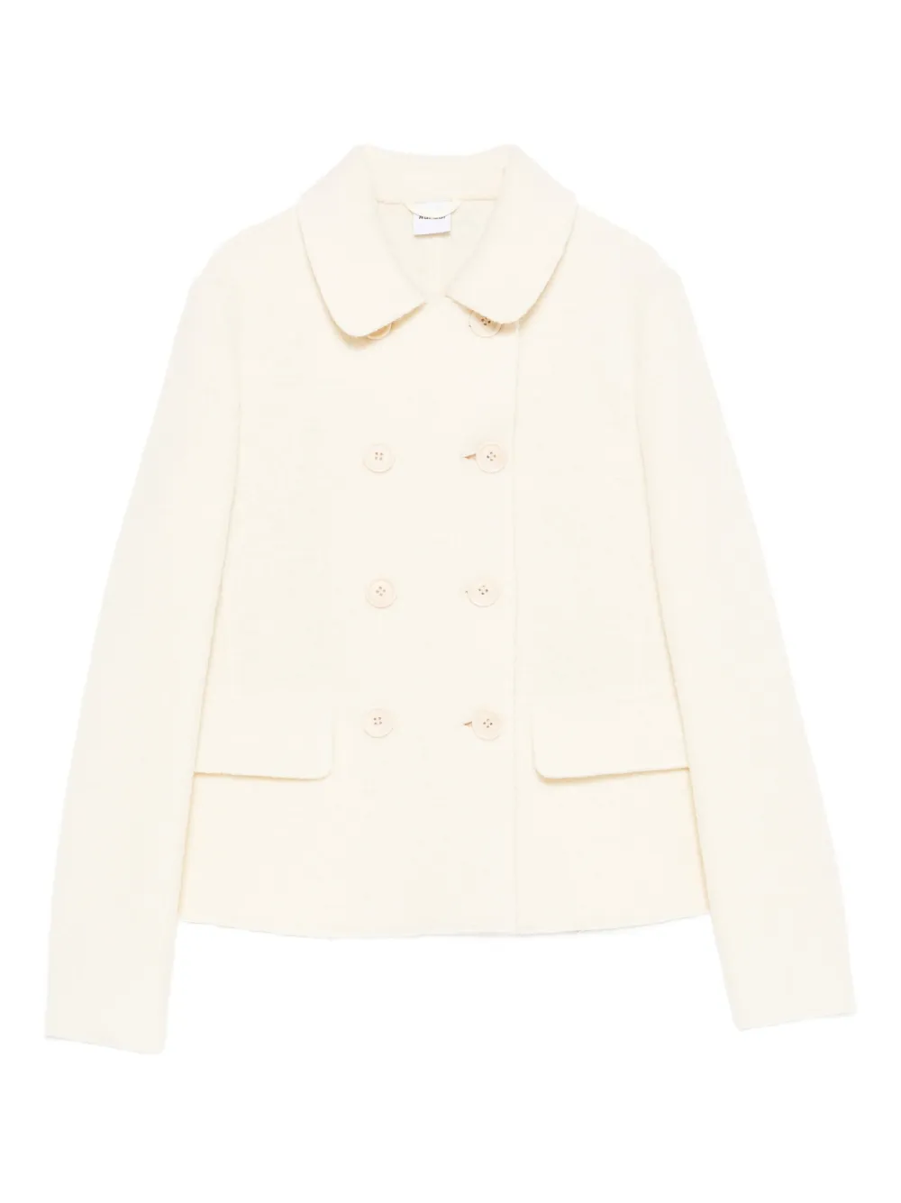 ASPESI round collar double-breasted jacket | Neutrals | Image 1