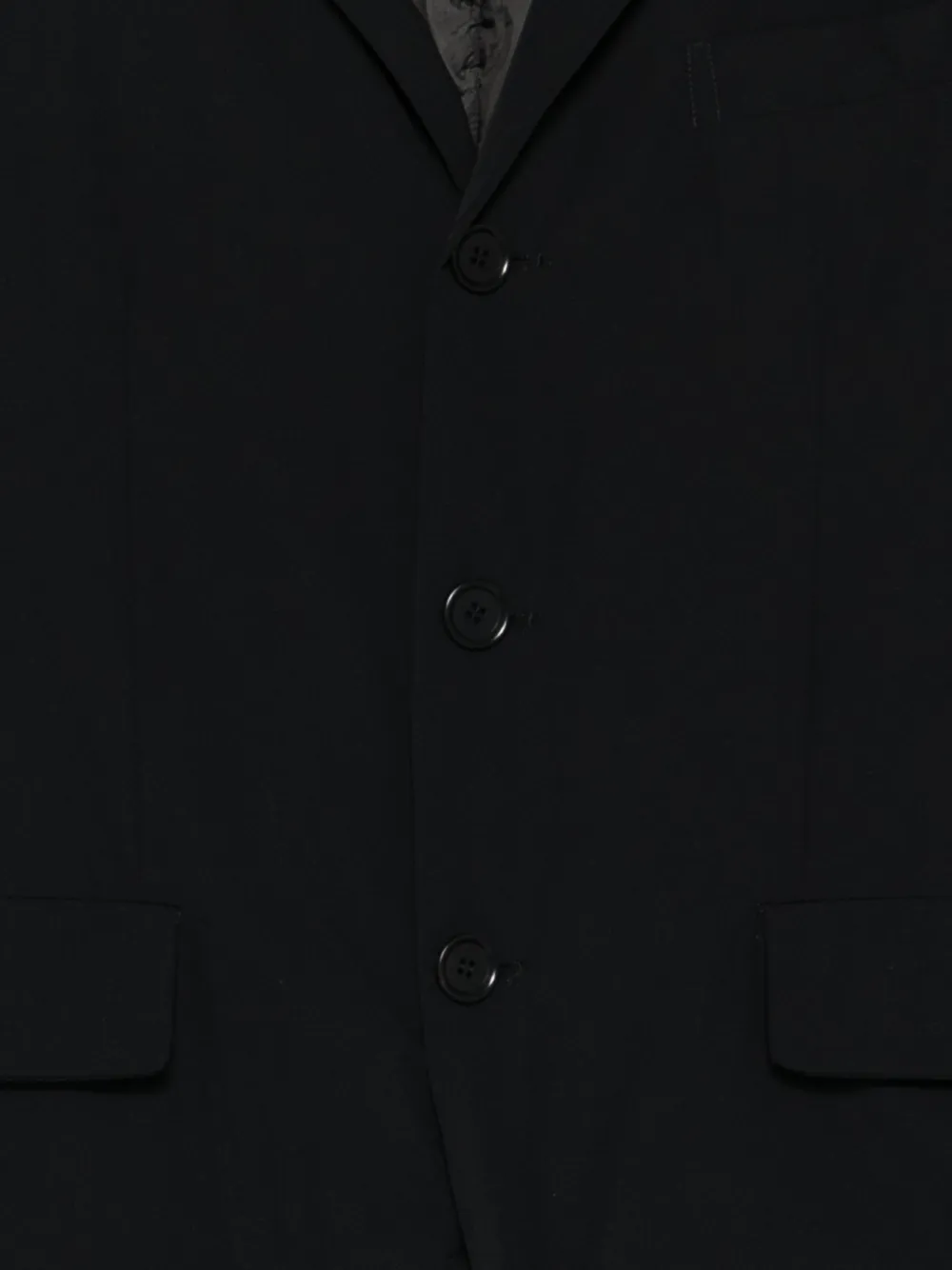 Aspesi Notched Black Jacket In Black