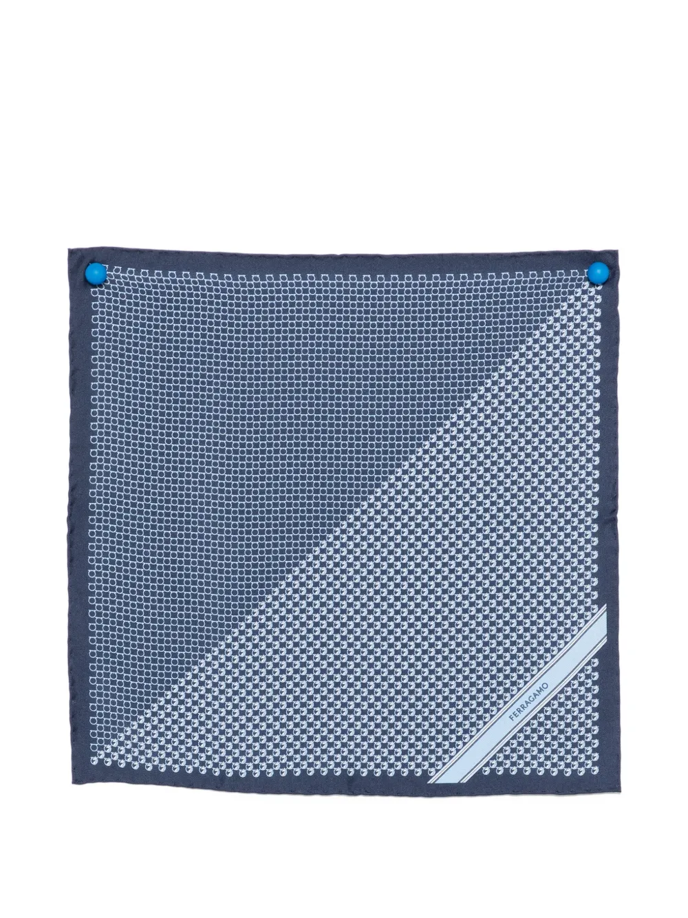 Ferragamo pattern scarf - Blu