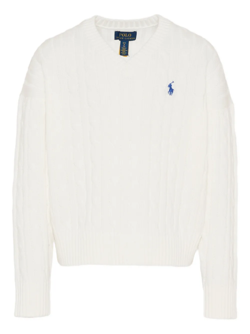 POLO RALPH LAUREN KIDS V-neck sweater Wit