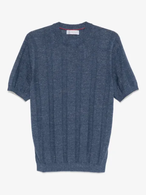 Brunello Cucinelli camiseta de punto de manga corta