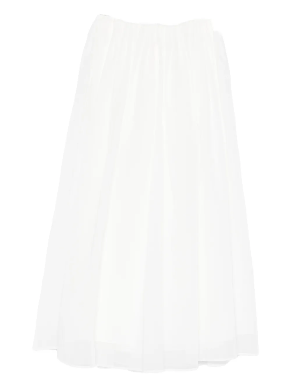 Brunello Cucinelli Silk Maxi Skirt In White