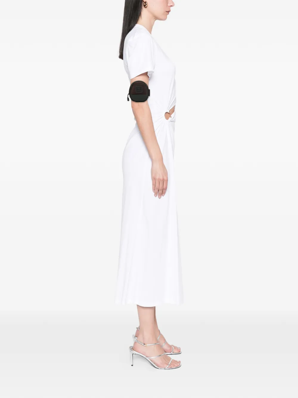 Pre-owned Chanel 2003-2004 Cc Sports Line Canvas And Nylon Arm Pouch In Brown