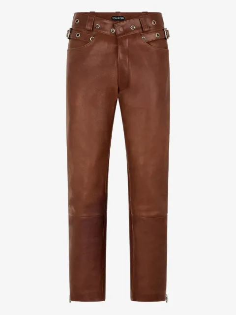 TOM FORD buckle leather trousers