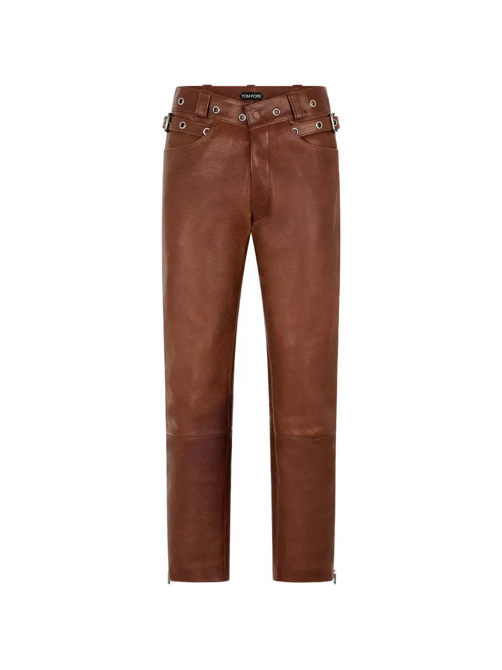 TOM FORD buckle leather trousers · 32