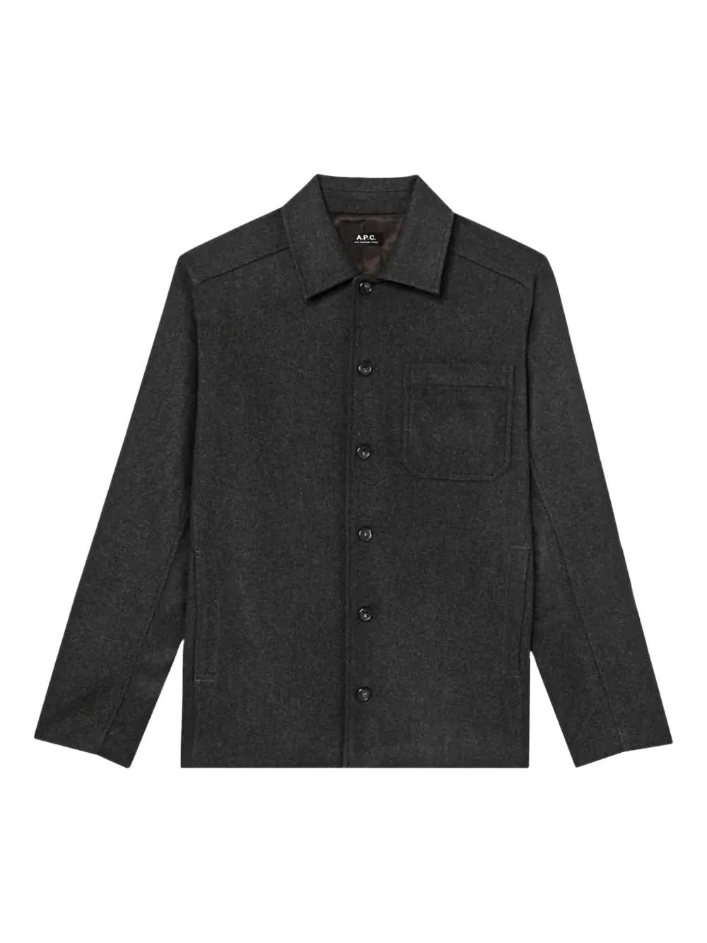 A.P.C. chest-pocket button-fastening shirt jacket | Grey | Image 1