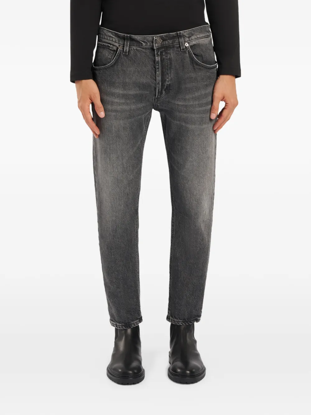 DONDUP button-fastening five-pockets jeans - Zwart