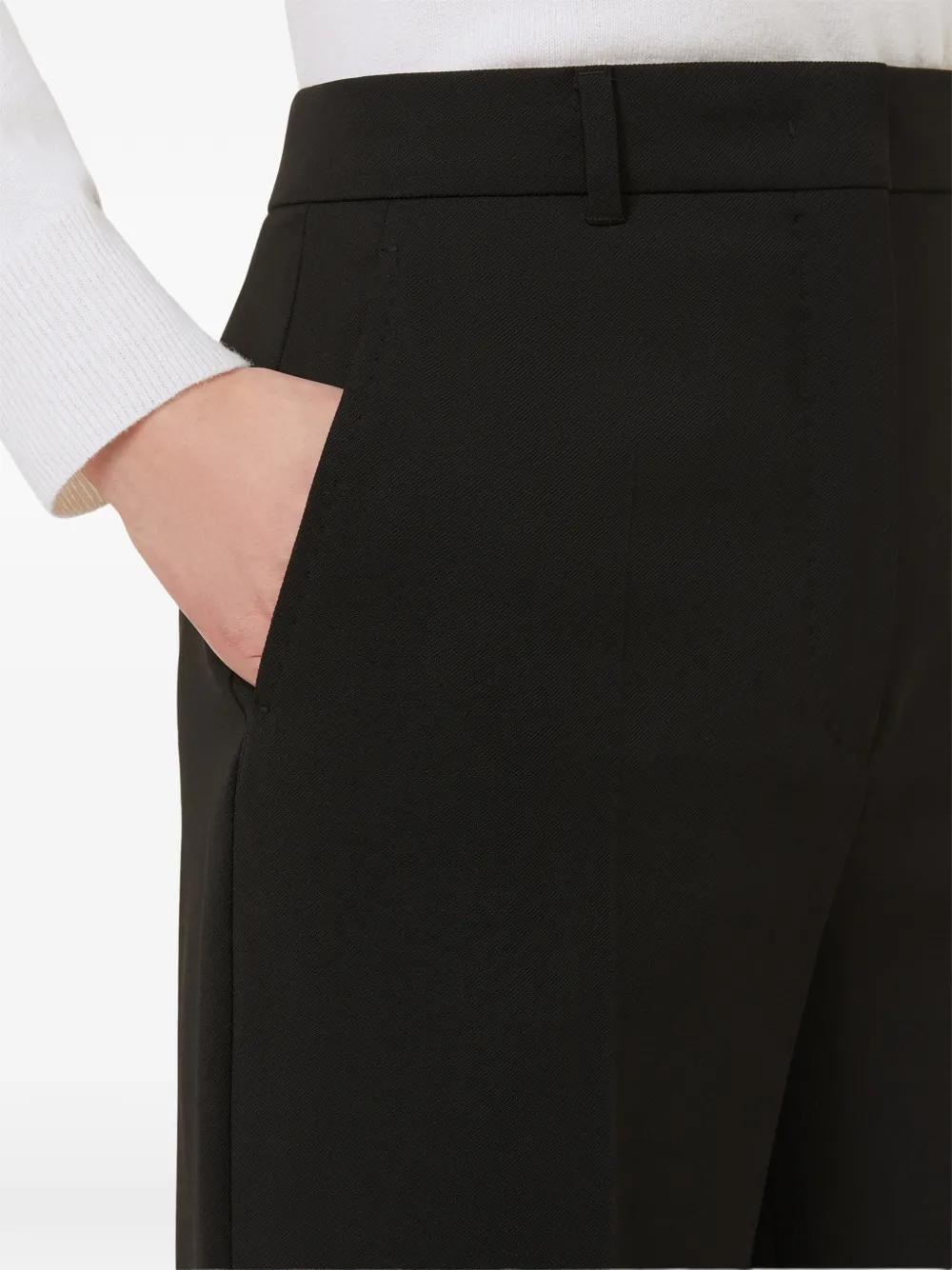 Max Mara Concealed-fastening Trousers In Black